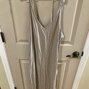 Nasty gal cream dress with high slits